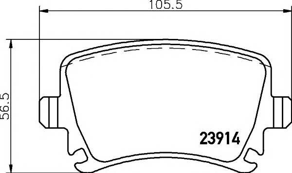 Колодки дисковые задние для audi a4/a6, vw golf v, skoda oсtavia 03 Textar 2391401