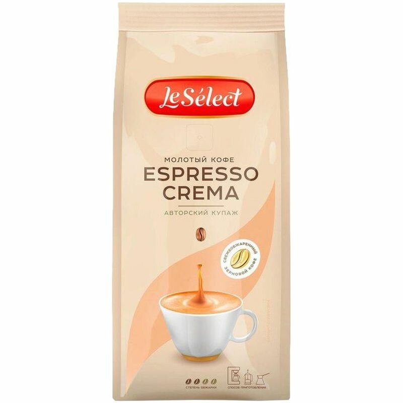 Кофе молотый Le Select Espresso Crema 200г Глобалфудкомпани - фото №12