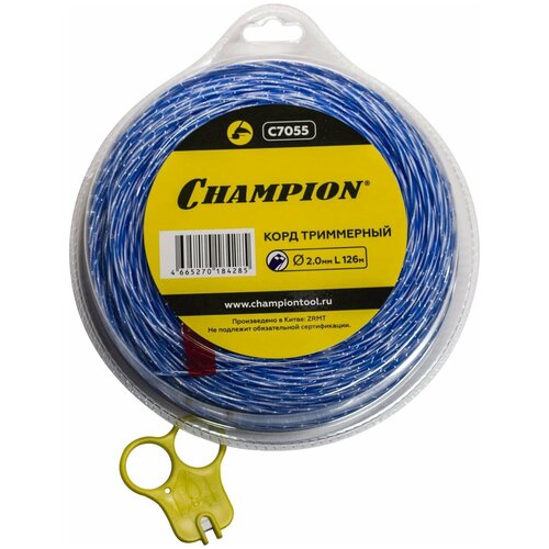 Корд триммерный Champion Sky-cutter 2.0мм*126м C7055 леска champion c5124 ht34