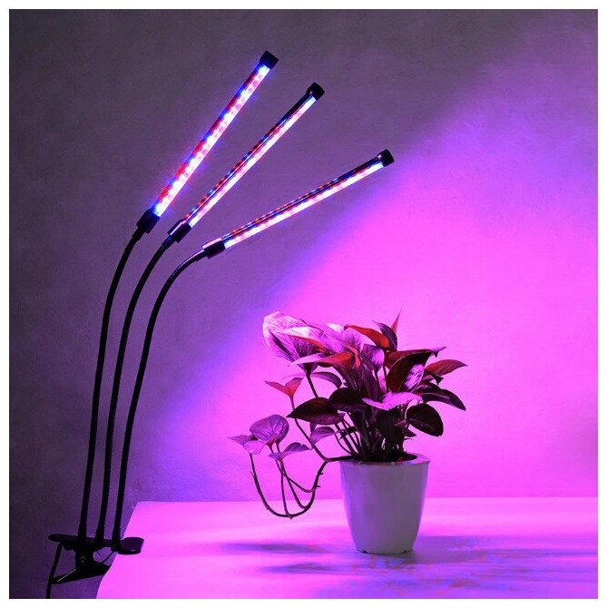 Фитолампа для растений рассады / Лампа LED УФ светильник светодиодный для выращивания растений