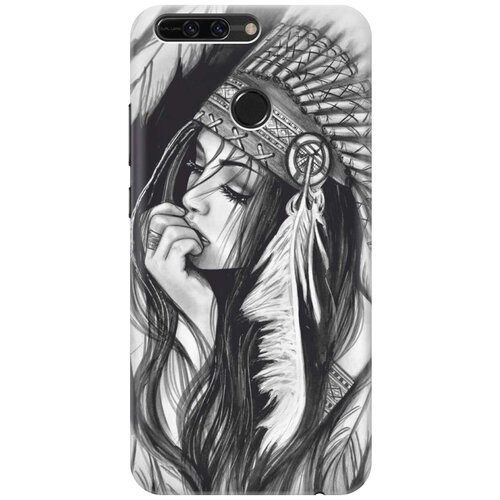 фото Re:pa накладка transparent для honor 8 pro с принтом "эскиз девушки"