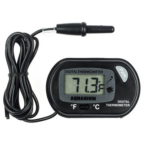 Термометр для аквариумов с выносными датчиками температуры техметр ТКВ-01558 (Черный)