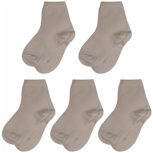 фото Комплект из 5 пар детских носков борисоглебский трикотаж №31 бежевые, размер 18-20