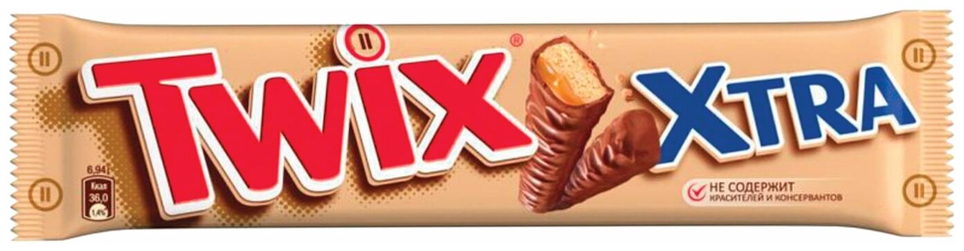 Шоколадный батончик Twix Xtra, Твикс Экстра (набор 24 шт по 82гр) - фотография № 4