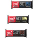 Протеиновый батончик/ Power System Big Block Protein Bar, Ассорти 3х100г (Ваниль, Кокос, Шоколад)/ 50% белка с коллагеном для похудения и набора массы - изображение