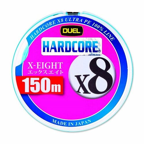 Плетеный Шнур Duel PE Hardcore X8 Eging 150m 3Color #1.0 (0.171mm) 9.0kg шнур плетеный miglior pe x8 0 10mm 150m multicolor dk 8m 10