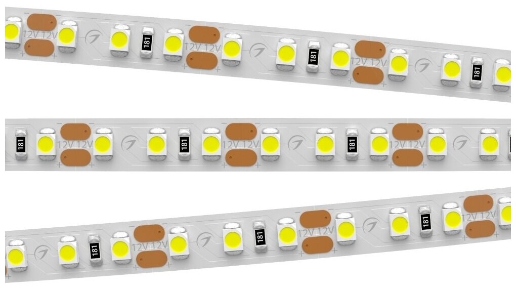 Лента RT 2-5000 12V Day4000 2x (3528, 600 LED, LUX) (arlight, 9.6 Вт/м, IP20)