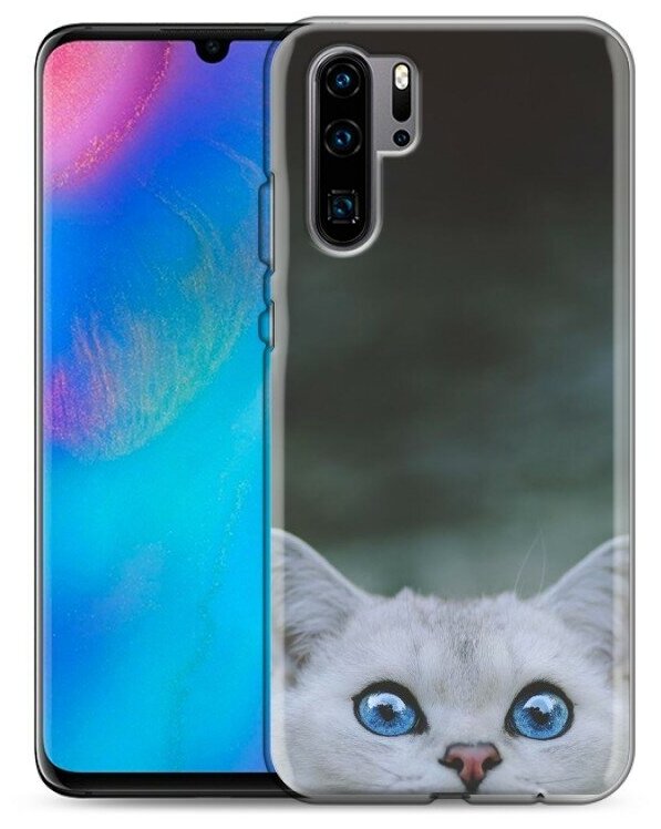 Дизайнерский силиконовый чехол для Хуавей Р30 Про / Huawei P30 Pro Кот