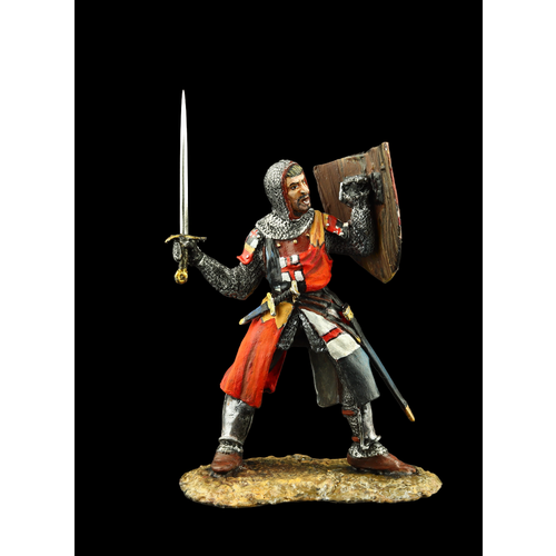 Оловянный солдатик SDS: Рыцарь со щитом и мечом фигурка рыцарь знака единорога с мечом и щитом 10 6 см из серии рыцари и замки игрушка