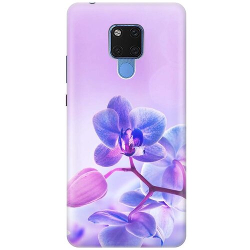 фото Gosso ультратонкий силиконовый чехол-накладка для huawei mate 20 x с принтом "лиловые орхидеи"