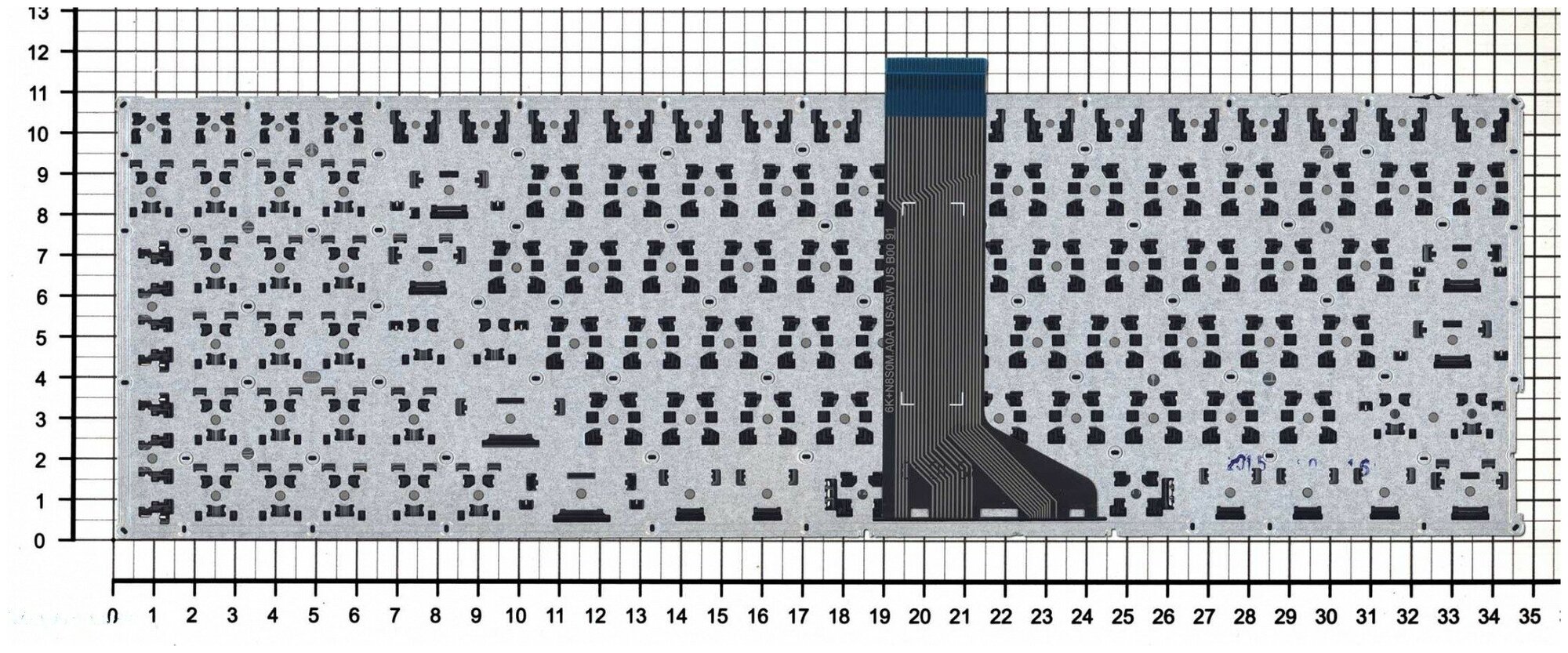 Клавиатура для ноутбука Asus VivoBook X553M черная без рамки плоский Enter