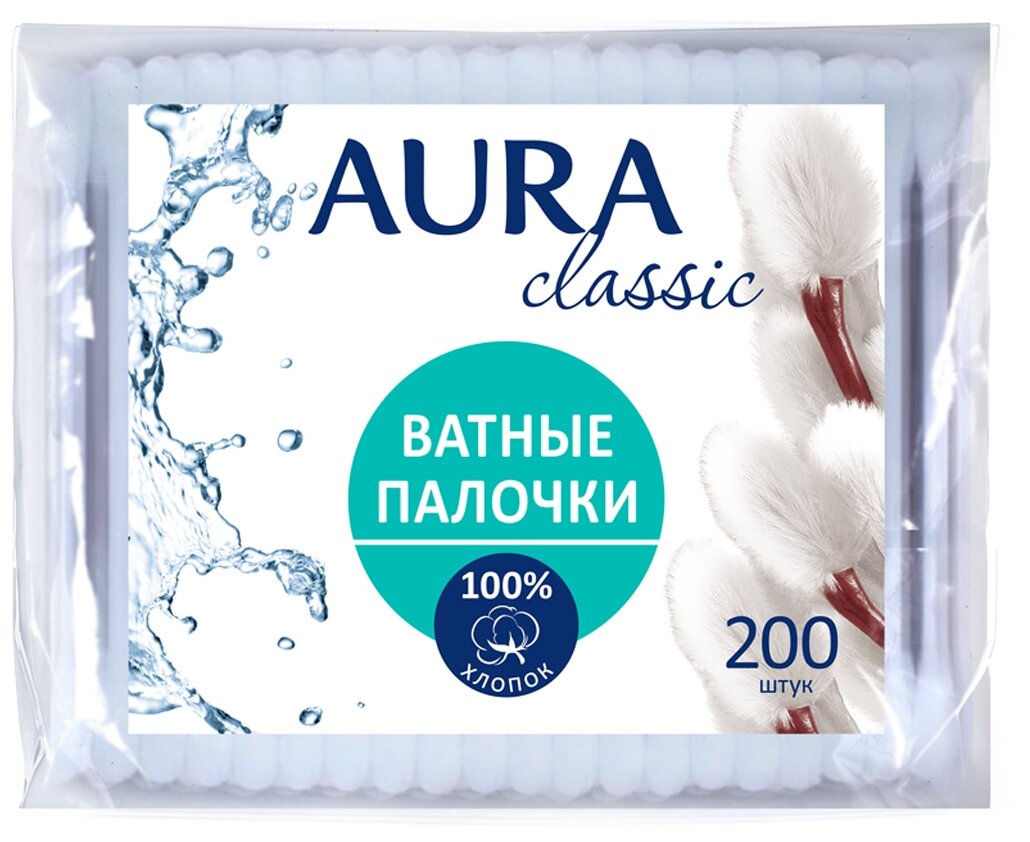 Aura Ватные палочки, 200 шт