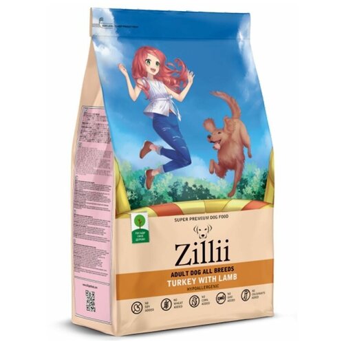 Zillii Adult Dog сухой корм для взрослых собак всех пород индейка с ягнёнком 3 кг