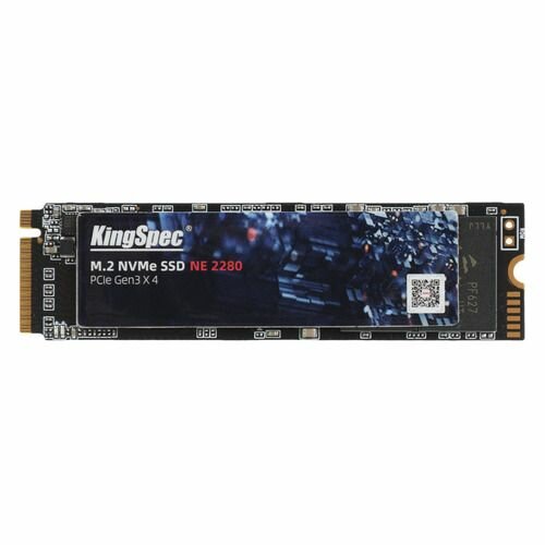 SSD накопитель KINGSPEC NE-128 128ГБ, M.2 2280, PCIe 3.0 x4, NVMe, M.2