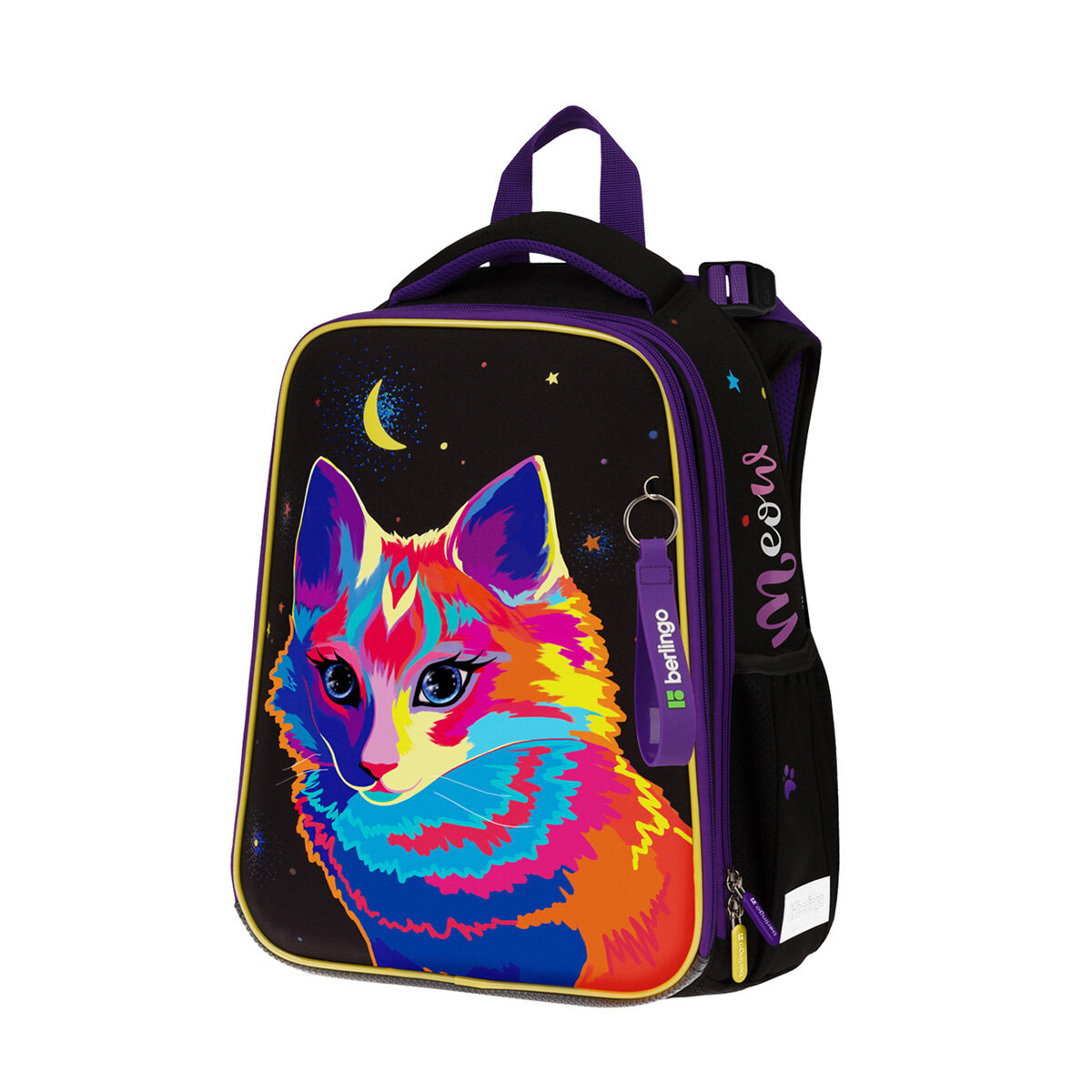 Ранец Berlingo Expert «Astro Cat» 37×28×16см, 2 отделения, 2 кармана, анатомическая спинка