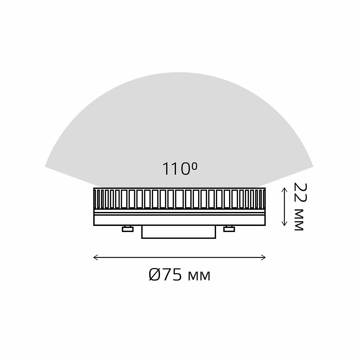 Упаковка ламп LED GAUSS GX53, таблетка, 6Вт, GX53, 10 шт. [83816] - фотография № 9