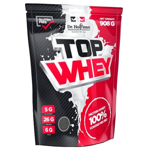 dr hoffman top whey 908 г капучино Протеин Dr. Hoffman TOP WHEY пакет 908 гр Ваниль