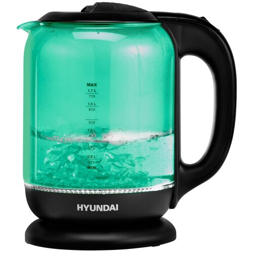Чайник HYUNDAI HYK-G2807 бирюзовый стекло 163000₽