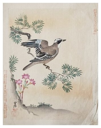 Антикварная японская ксилография