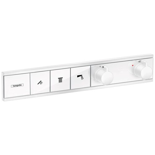 Смеситель для душа Hansgrohe RainSelect 15381700, 3 потребителя, термостатический, белый матовый