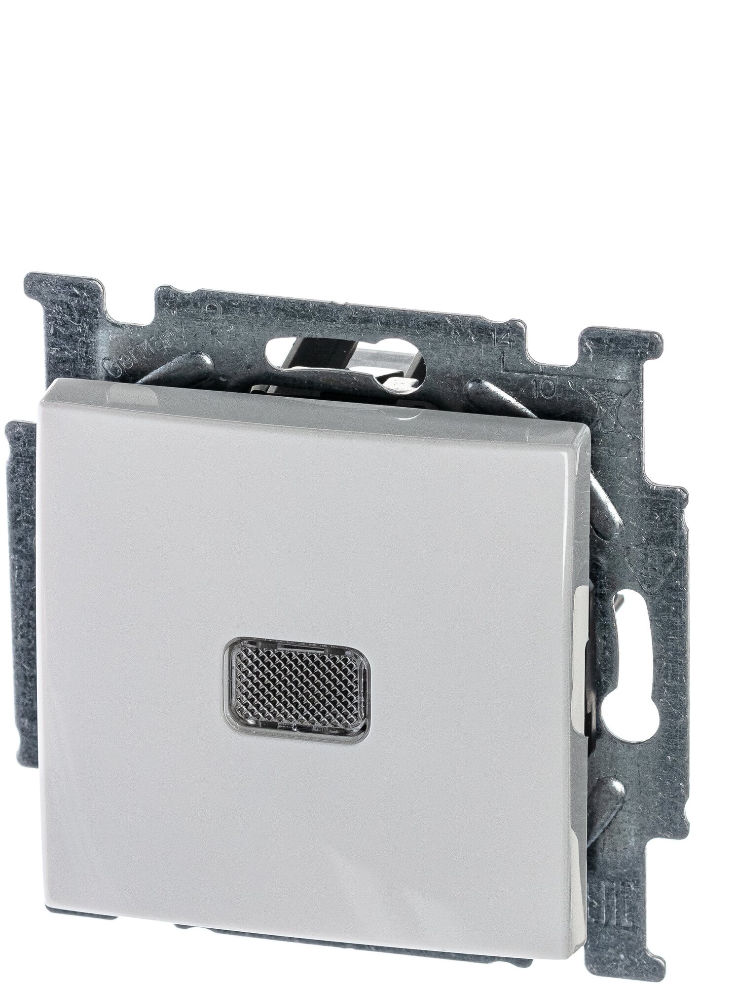 фото Выключатель Basic 55 1СП с/п 10А IP20 механизм альпийский белый