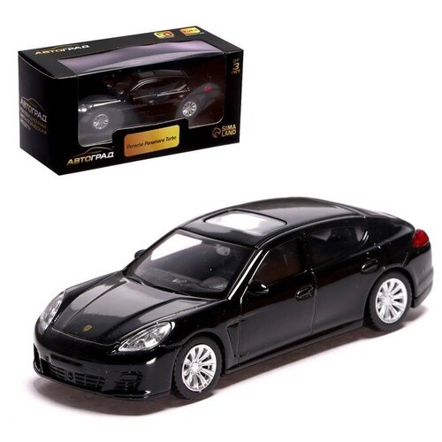 Машина металлическая PORSCHE PANAMERA TURBO, 1:43, цвет чёрный машина металлическая porsche panamera turbo масштаб 1 43 цвет чёрный 4839906