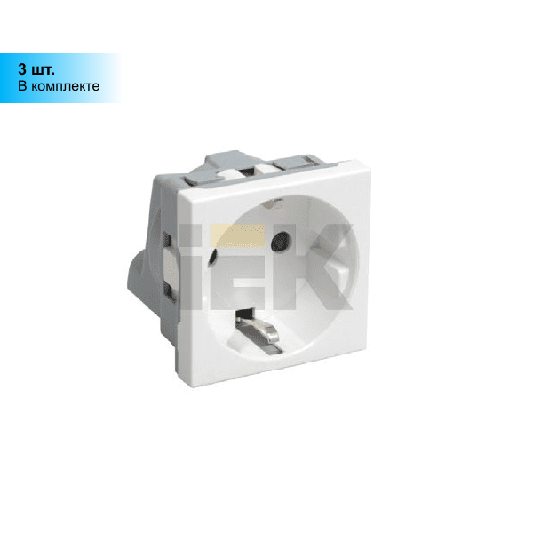 РКС-20-30-П-К Розетка с з/к 2к (2 мод) праймер белая IEK - фотография № 9
