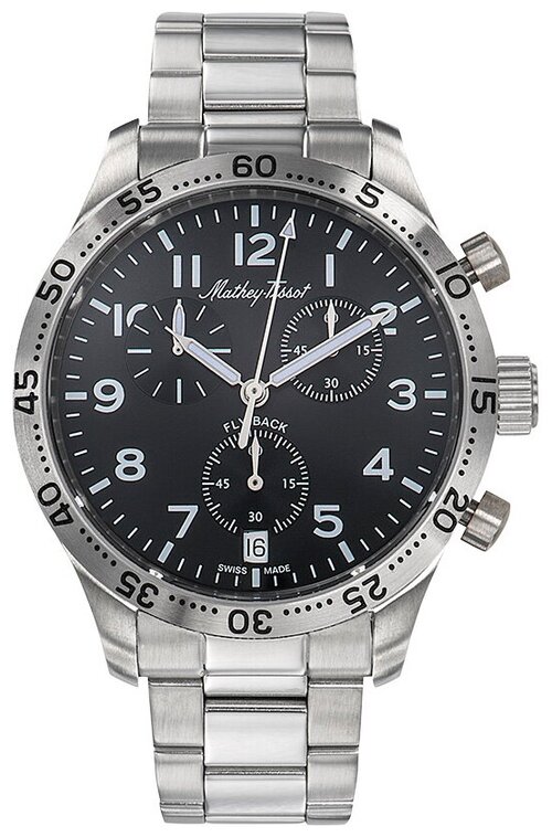 Наручные часы Mathey-Tissot Type 21 Швейцарские H1821CHANG с хронографом, серебряный