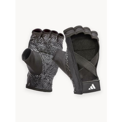 Перчатки тренировочные для фитнеса и кроссфита Adidas серые, размер L, арт. ADGB-15023BK