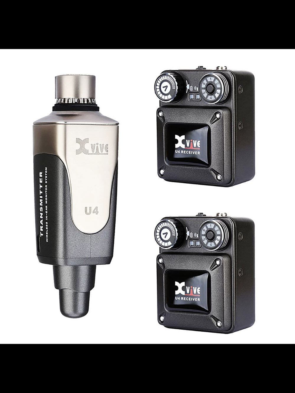 Аудиооборудование XVIVE U4，One transmitter two receivers，Стабильная передача на частоте 2,4 ГГц