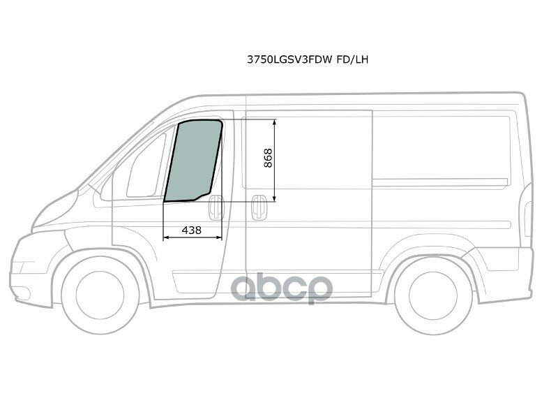 Стекло Переднее Левое Опускное Peugeot Boxer Ii/Fiat Ducato Ii/Citroen Jumper Ii 06- XYG арт. 3750LGSV3FDW FD/LH