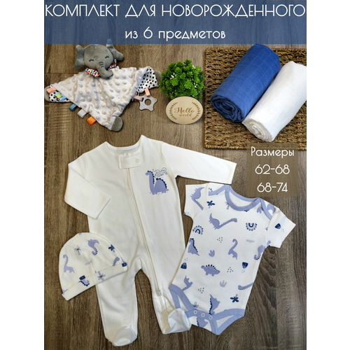 Комплект одежды  , размер 3-6 мес, голубой