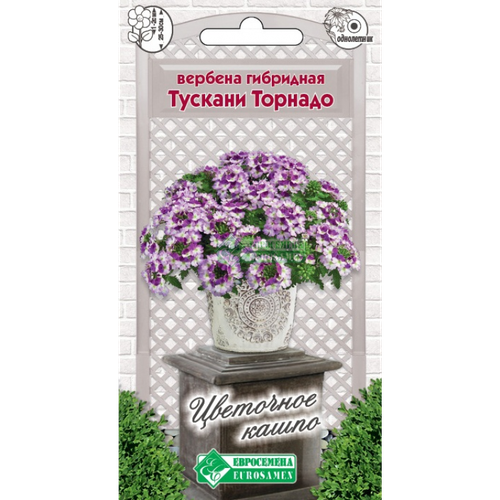 Семена Вербены гибридной Тускани Торнадо (Verbena hybrida Tuscany Twister Purple Shades) (8 семян)
