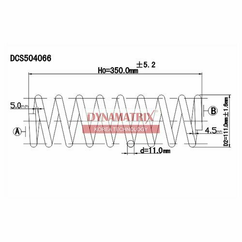 Пружина передней подвески Dynamatrix-Korea DCS504066 для Ford Escort IV, Orion II