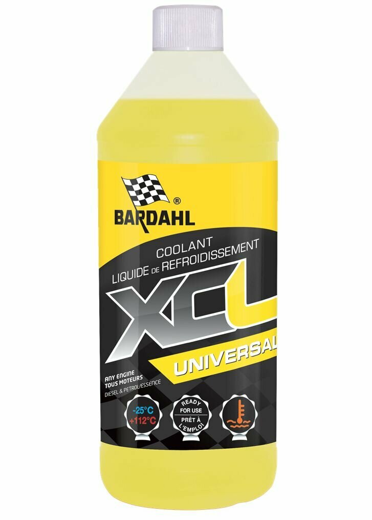 фото Bardahl 7101 XCL UNIVERSAL Антифриз концентрат G12+ желтый, 1л
