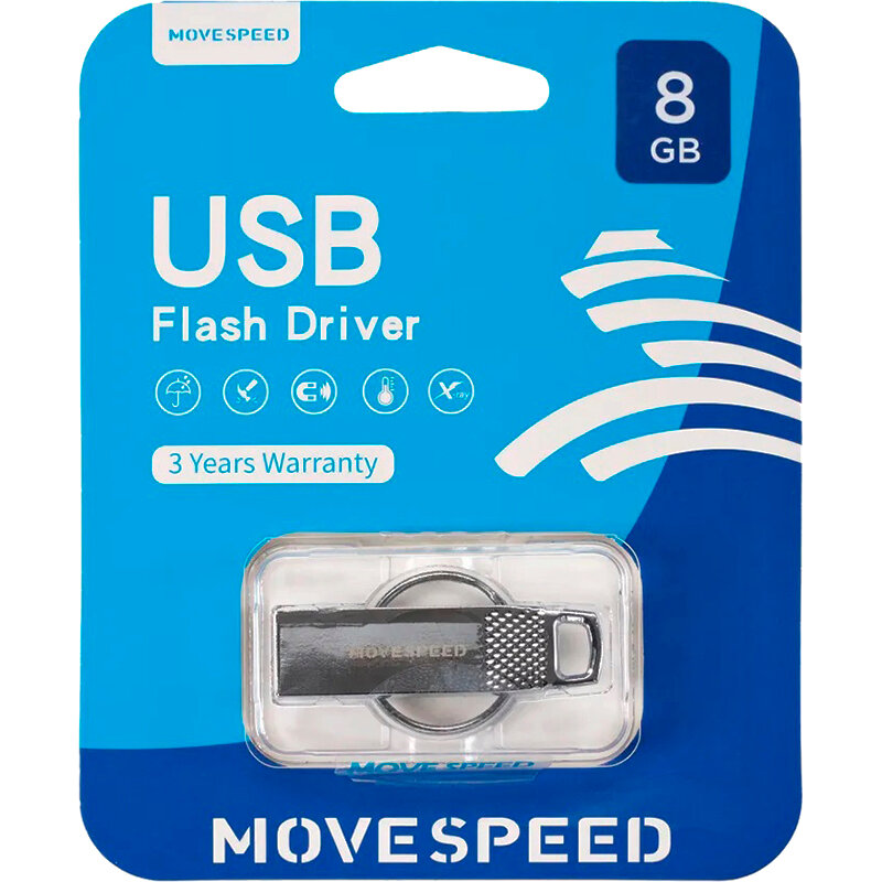 USB2.0 8GB Move Speed YSUSL серебро металл Move Speed 8GB YSUSL (YSUSL-8G2S) - фото №11