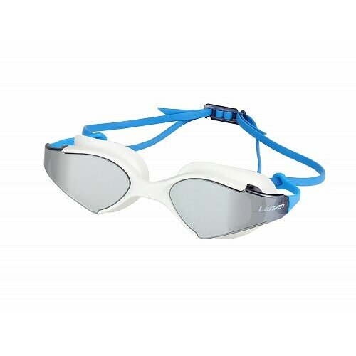 фото Очки плавательные larsen s53uv белый/синий (тре)