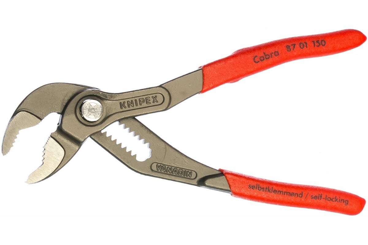 Сантехнические клещи Knipex 87 01 150 150 мм красный/серый