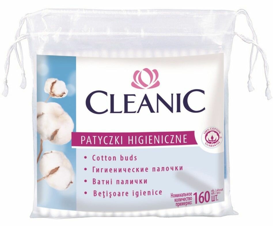 Cleanic Ватные палочки гигиенические пакет, 160 шт