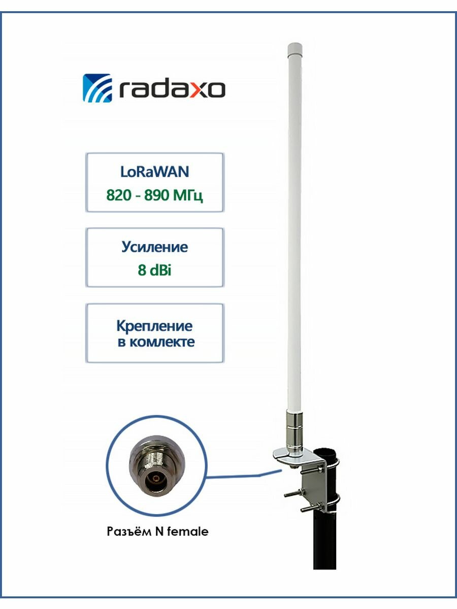 LoraWAN OMNI антенна RADAXO A868N 820-890 МГц