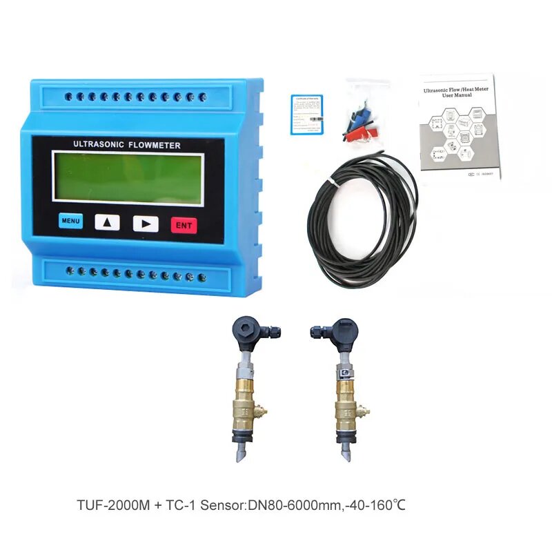 фото TUF-2000M ультразвуковой расходомер воды TS-2/TM-1/TL-1 модульный цифровой расходомер жидкости, используемый для металлических или пластиковых труб