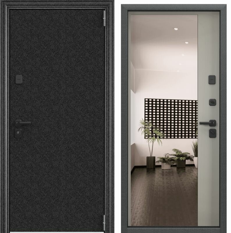 фото Дверь входная для квартиры Torex Comfort X черный шелк/Крема_OP-MM