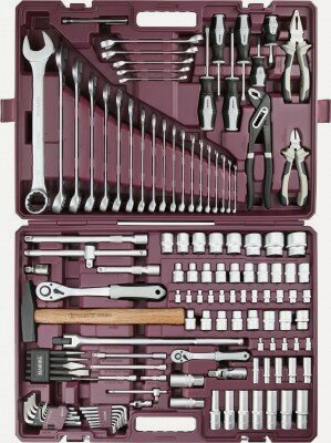 Изображение товара TS127 (UTS0127)Набор инструмента универсальный 1/4", 1/2"DR, 127 предметов Thorvik