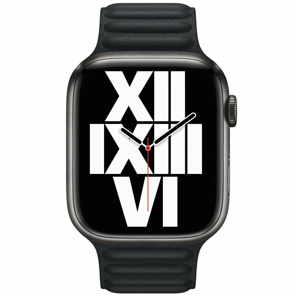 Ремешок Apple Watch Midnight Leather Link 42-44-45-49 mm M/L (кожа) — фото 1
