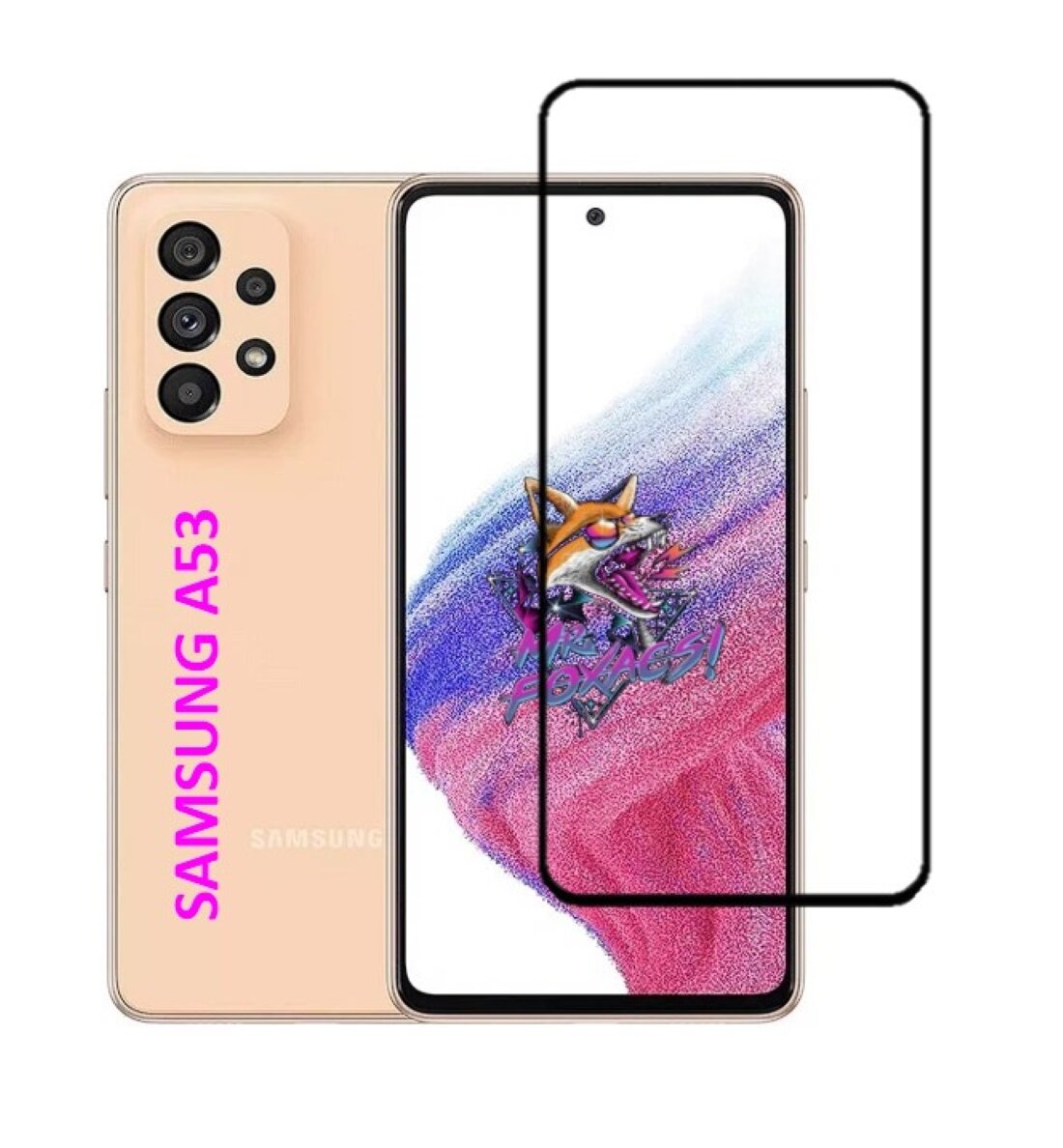 Защитное стекло на Samsung Galaxy А53 5G (Самсунг Галакси А53 5Джи) Полноэкранное защитное стекло Закаленное стекло с олеофобным покрытием Full Glue
