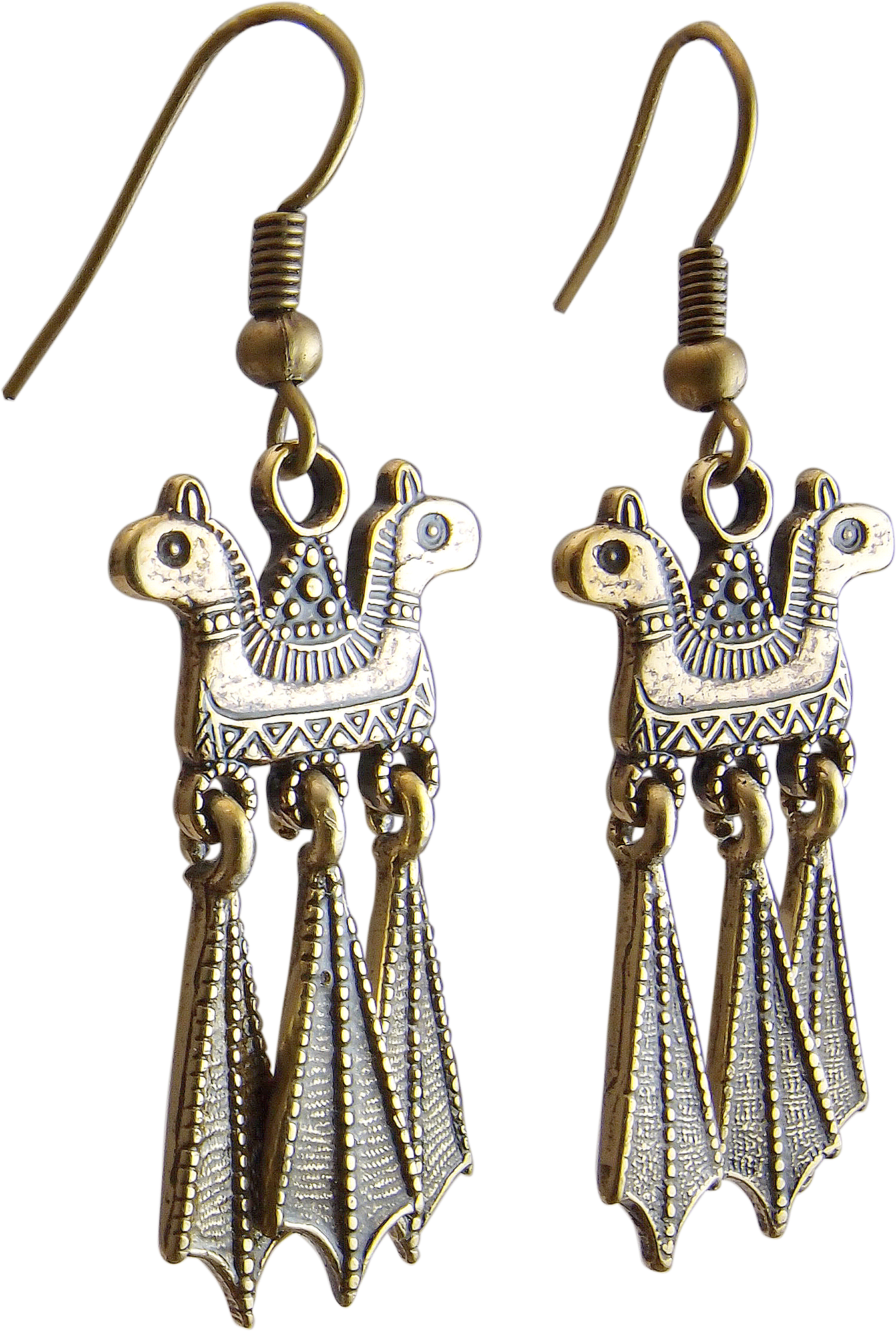 Серьги с подвесками Мастерская Алешиных, золотой — фото 1