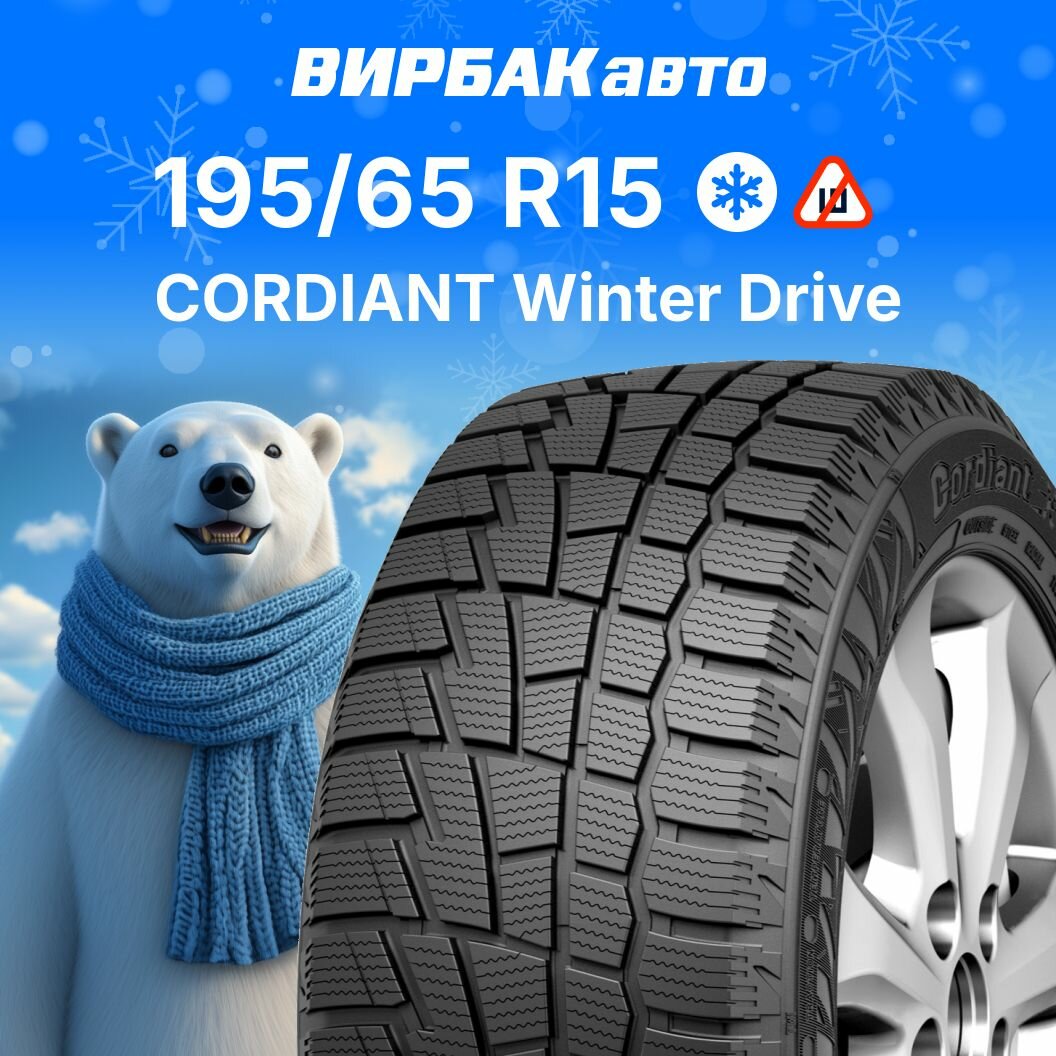 Зимние шины Cordiant Winter Drive 195/65R15 91T