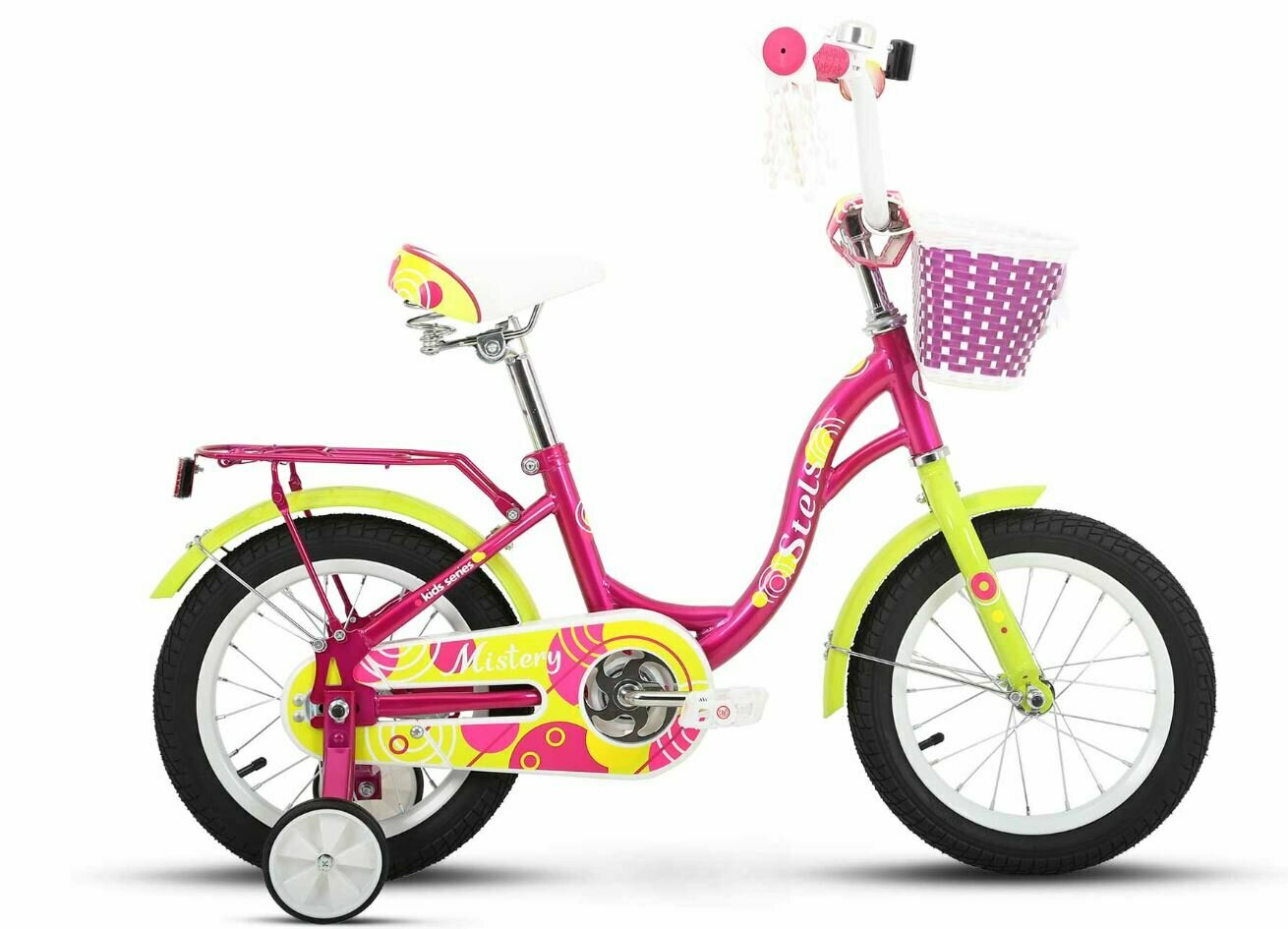 Велосипед STELS Mistery C 14 колесо 14' рост 96' сезон 2024-2025 глубокий розовый