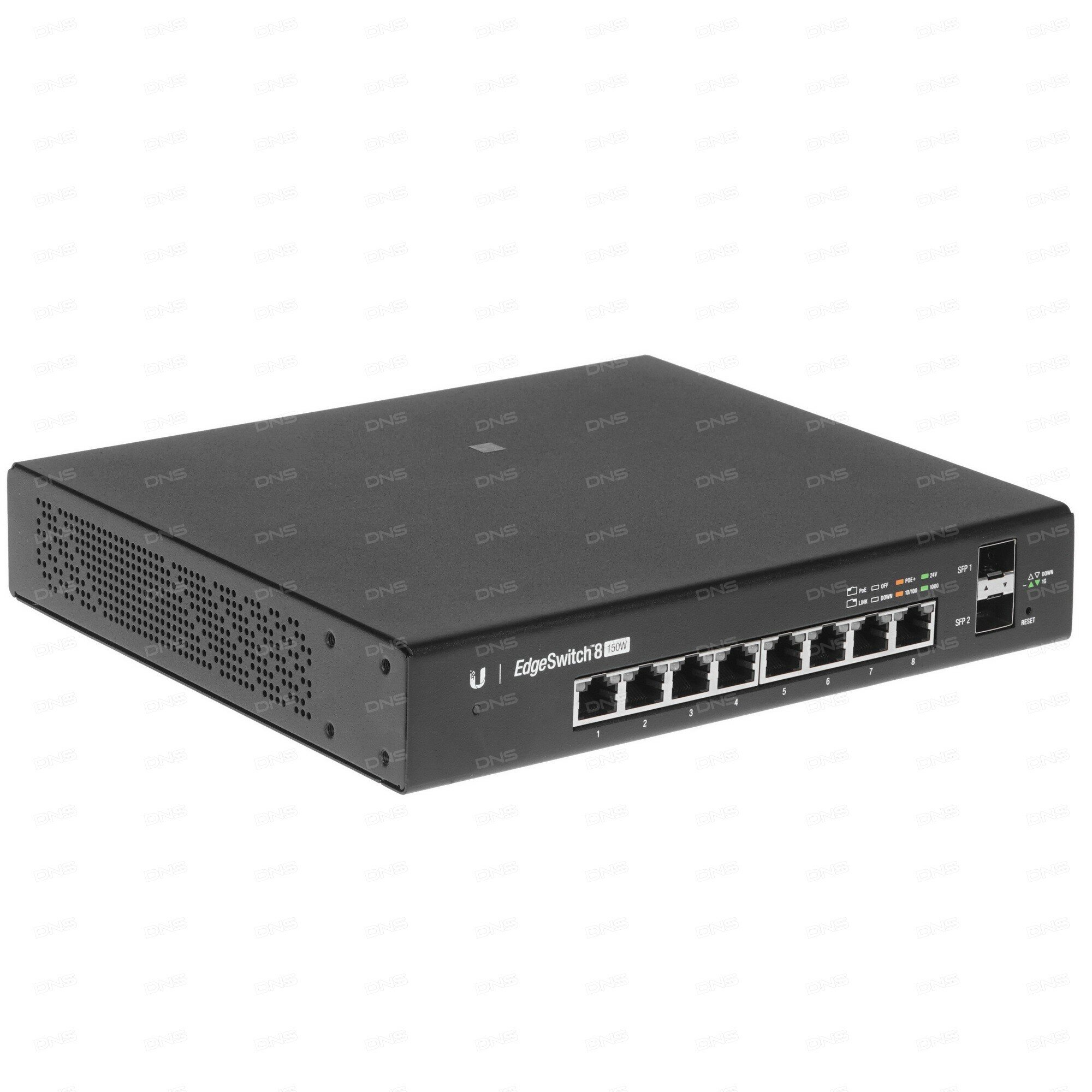 Коммутатор Ubiquiti EdgeSwitch 8 150W управляемый L2 8 портов 10/100/1000Mbps PoE(150W) 2xSFP ES-8-150W-EU - фото №7