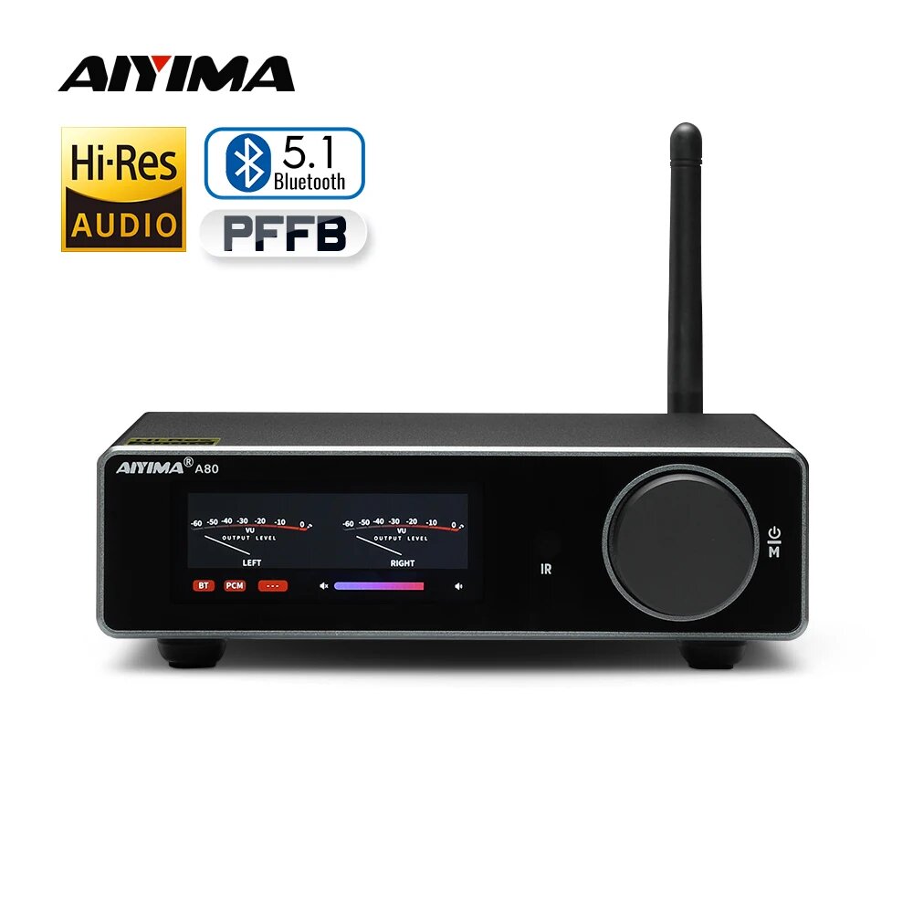 AIYIMA Audio A80 Bluetooth ЦАП Усилитель, A80 with 48V 5A EU — фото 1